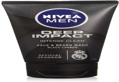 nivea men deep face and beard wash 100ml